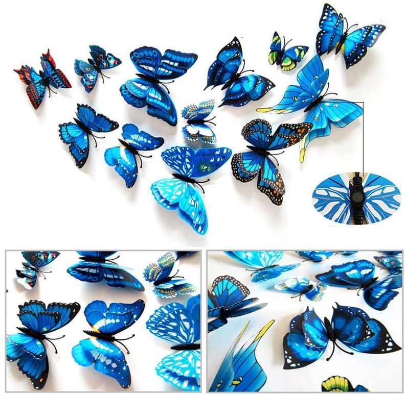96pcs 3D Butterfly Wall Decals Colorful Butterflies Decor Etsy