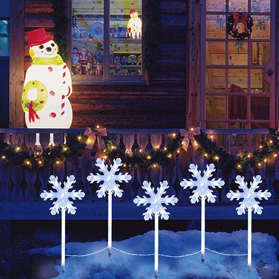 Juego de 5 de de Navidad copo de nieve al aire - Etsy España