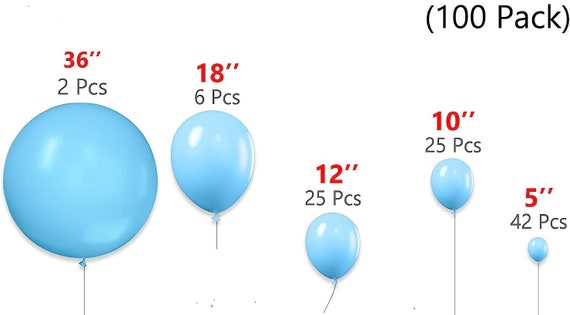 different size balloons