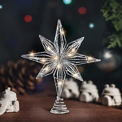 Christmas Tree Toppers 20 LED Lights 10 Inch star Tree - Etsy