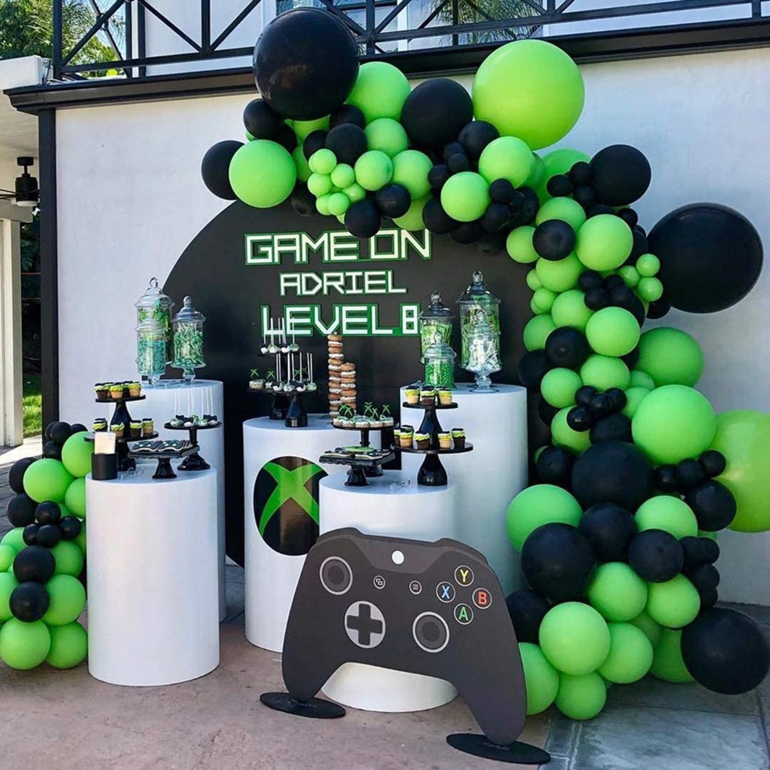 Video Game Balloon Garland & Arch Kit108pcs Black Green Latex Etsy