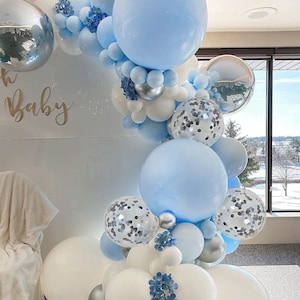 Blue Sliver Balloon Garland Arch Kit Premium DIY Blue White 4D - Etsy