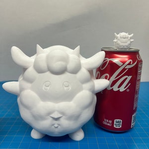 Blank White 3D Print for Palworld Lamball Game - DIY Painting Project