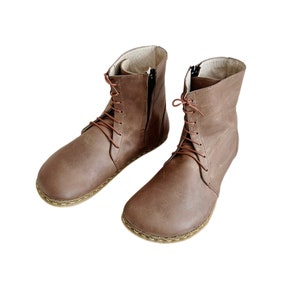 Men Earthing Leather Boots | Grounding Copper Rivet |  Leather Outsole | Visions Leather