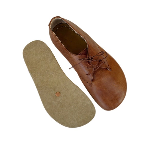 Grounding Shoes Women,  Barefoot Shoes Women,   Grounding Shoe Copper,  Leather Sole,  Crazy Brown