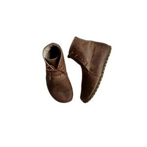 Womens Brown Chelsea Barefoot Boots, Ankle Barefoot Boots image 6