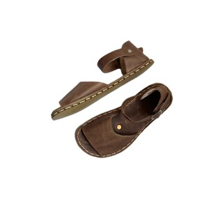 Grounding sandals with Copper rivet, Barefoot Sandals For Women, Minimalist Shoes, Leather Sole image 4