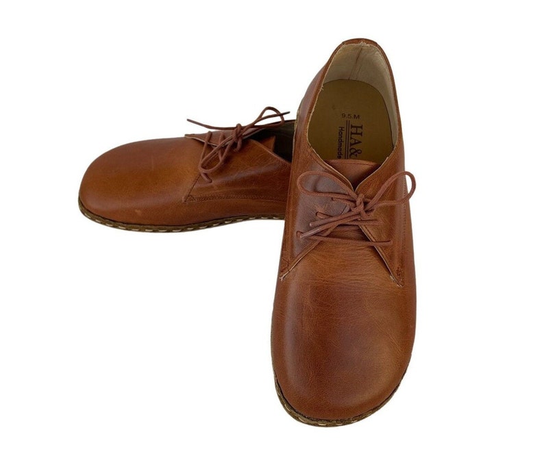 Grounding Shoes Women, Barefoot Shoes Women, Grounding Shoe Copper, Leather Sole, Crazy Brown