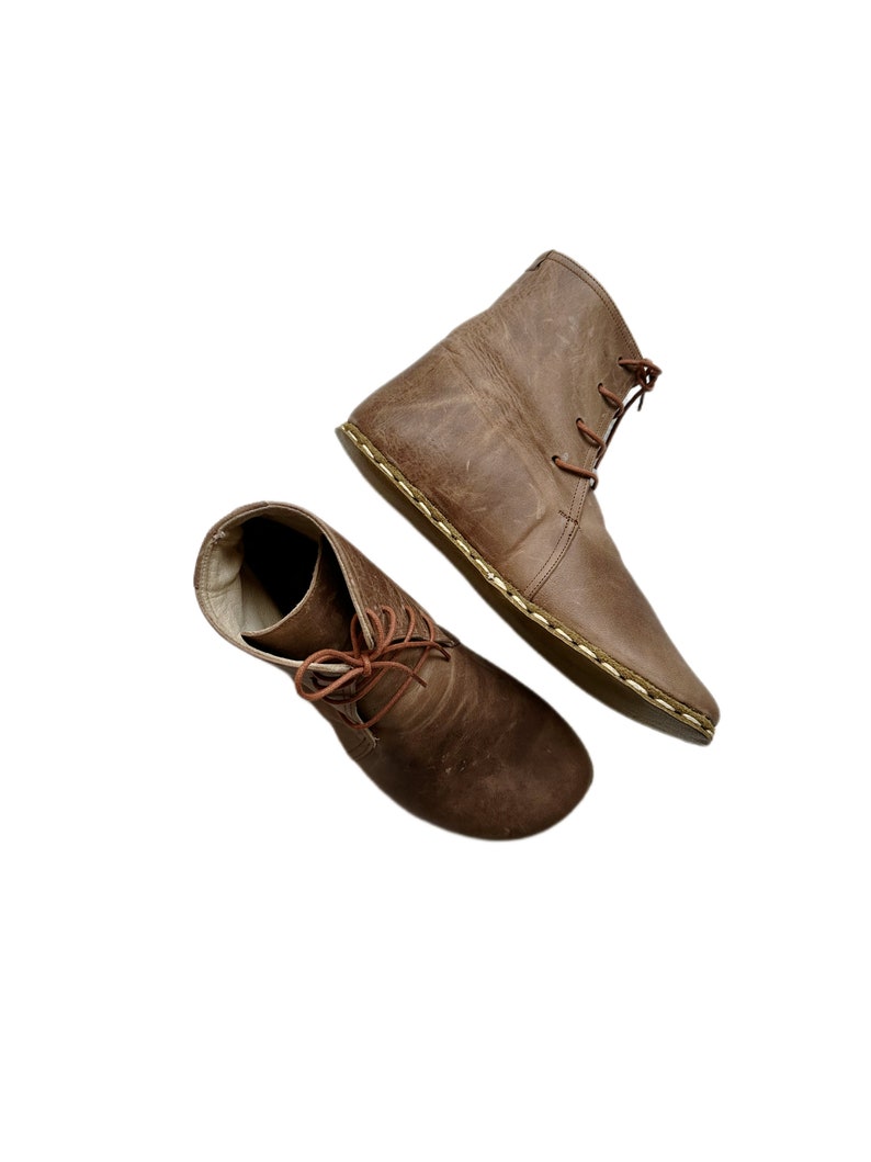 Womens Brown Chelsea Barefoot Boots, Ankle Barefoot Boots image 4