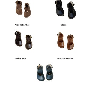 Sandales marron foncé pour femme, sandales aux pieds nus, chaussures minimalistes, semelle en cuir, rivet en cuivre image 4