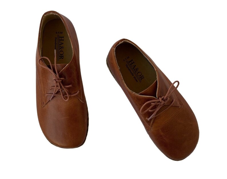 Grounding Shoe Copper, Barefoot Shoes Men, Grounding Shoes Men, Leather Sole, Crazy Brown