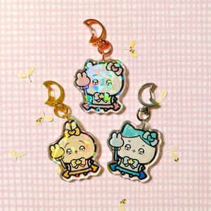 Chiikawa & Friends Magical Acrylic Charms with Holo Epoxy Finish (Double-Sided)