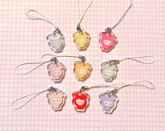 Twice Lovelys Acrylic Phone Charm with Glitter Epoxy Finish (Double-Sided)