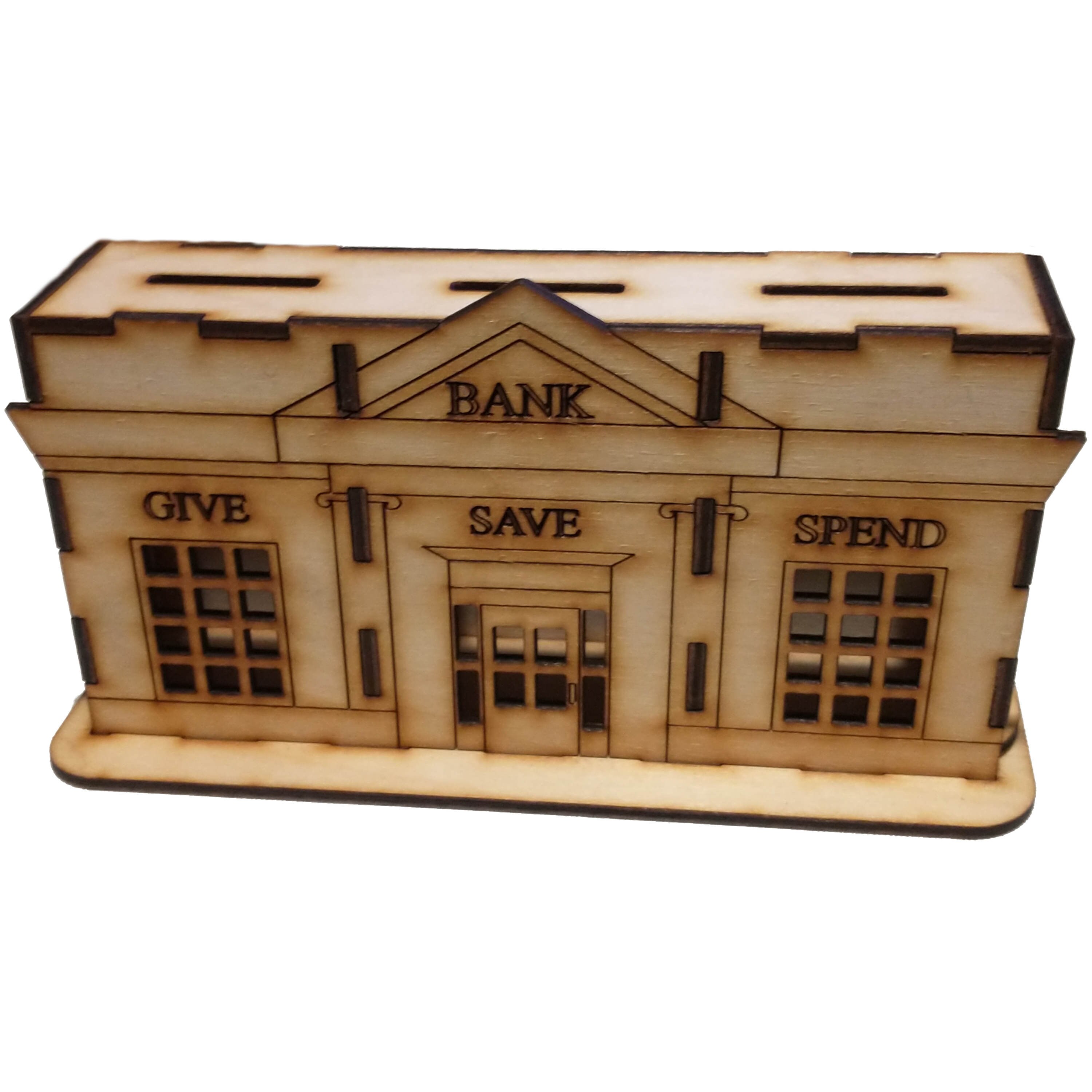 Give - Save - Spend Bank | Teach Kids to Budget! | SVG Laser Cut File ...