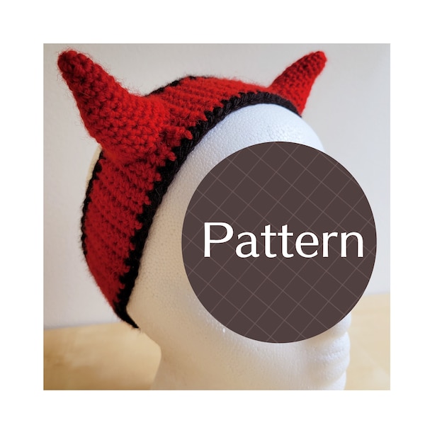 PATTERN: Crochet Demon Headband