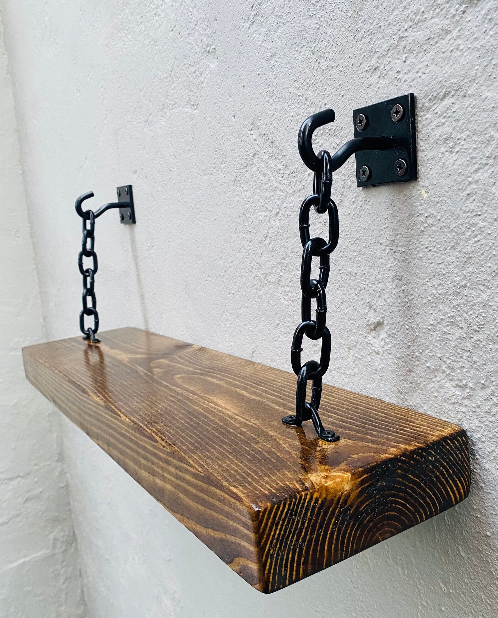 Industrial chain shelving brackets Etsy