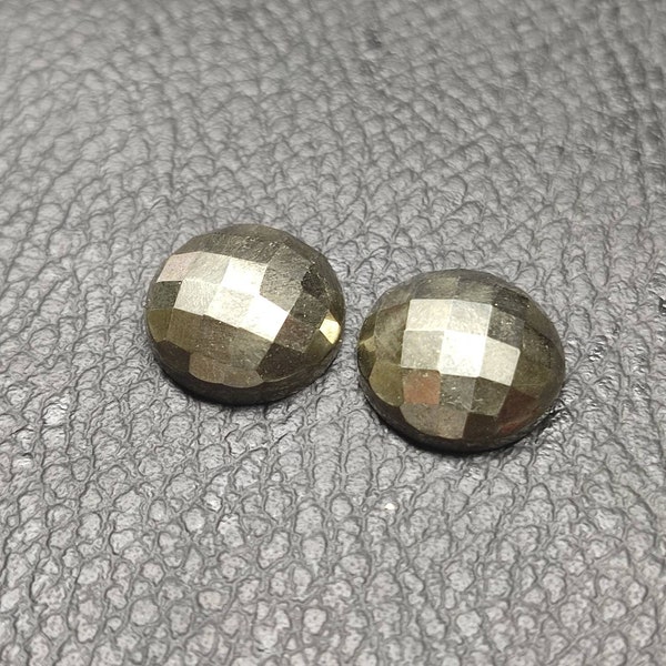 AAA 10 cabs Golden Pyrite Faceted Cabochon, Golden Pyrite Faceted cabochon, Gemstone Cabochon Superb gems for Jewellery