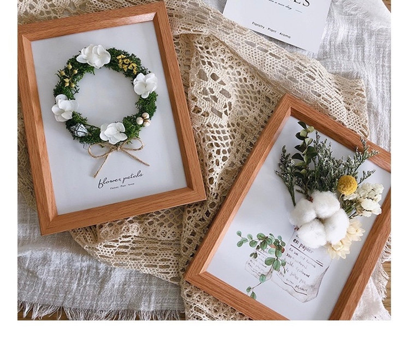 Dried Flower Wall Art Dried Flower Frame Wall Decor Etsy Canada