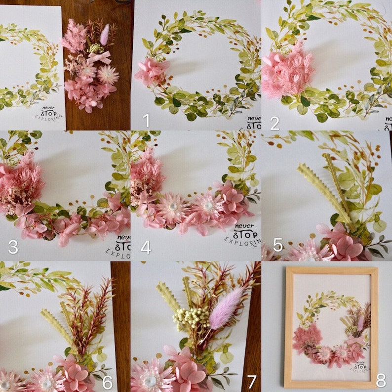 Dried Flower Wall Art Dried Flower Frame Wall Decor Etsy