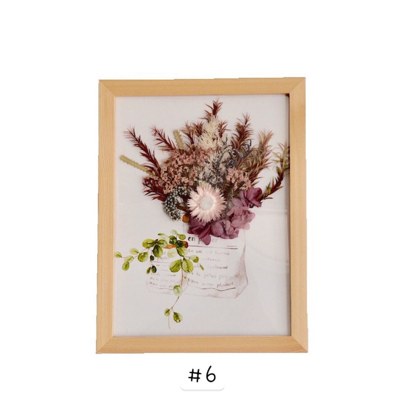 Dried Flower Wall Art Dried Flower Frame Wall Decor Etsy