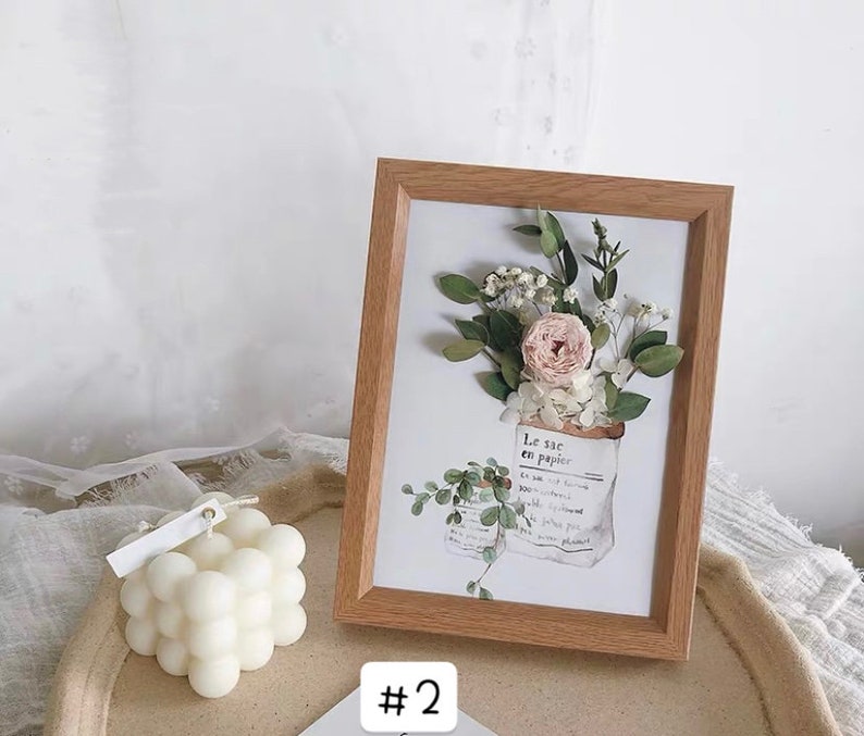 Dried Flower Wall Art Dried Flower Frame Wall Decor Etsy Canada