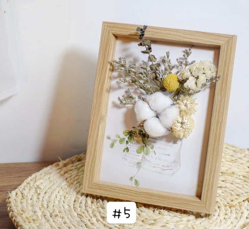 Dried Flower Wall Art Dried Flower Frame Wall Decor Etsy Canada