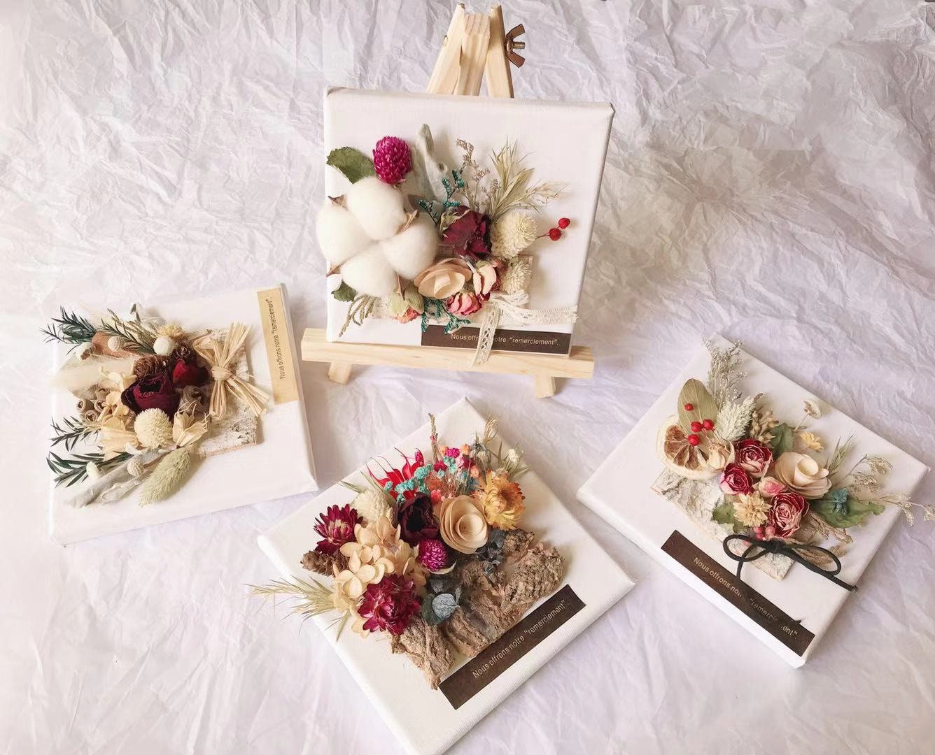 Dried Flower Canvas DIY Kit Home Decor Wedding Decor Etsy