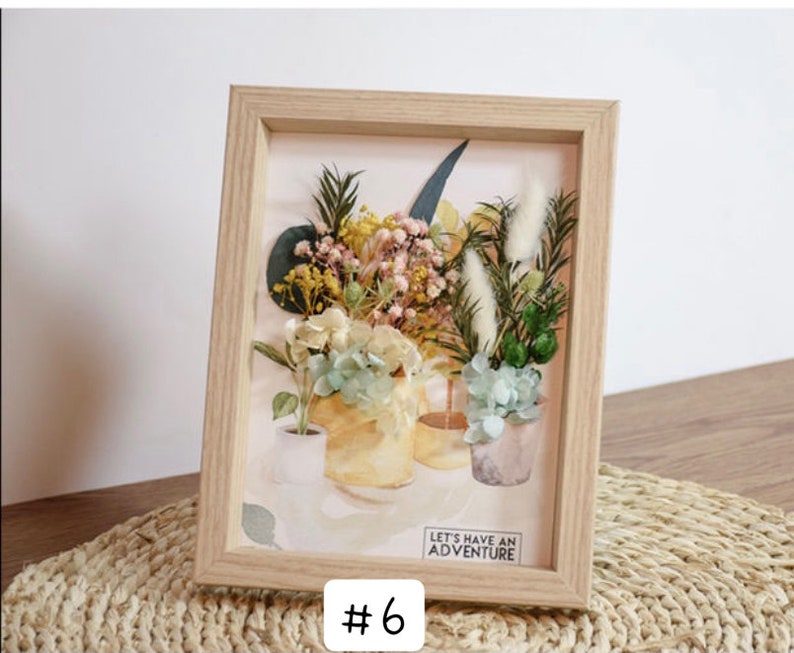 Dried Flower Wall Art Dried Flower Frame Wall Decor Etsy Canada