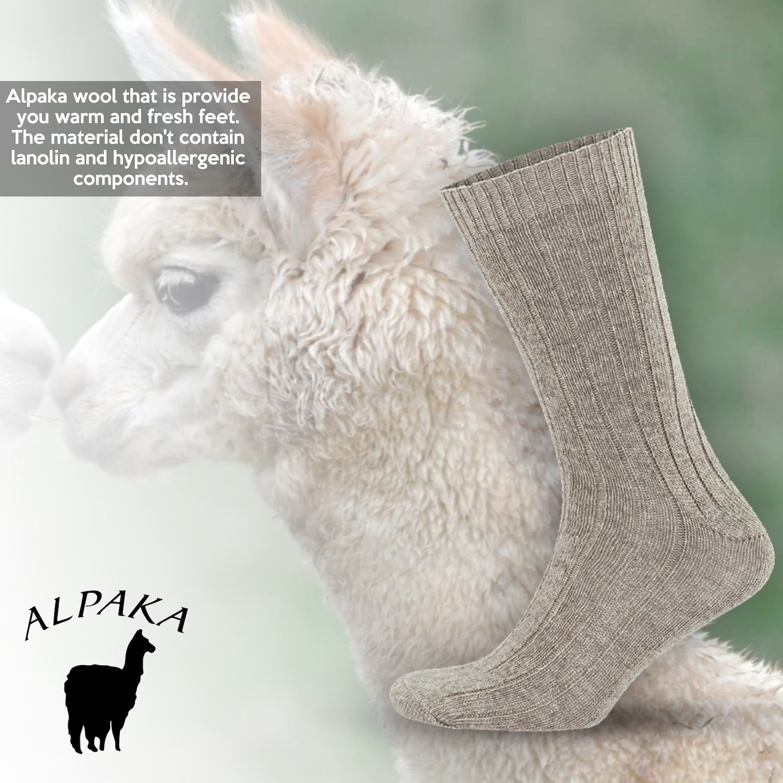ALPACA WOOL SOCKS for Men and Women Wool Socks Natural Soft - Etsy UK