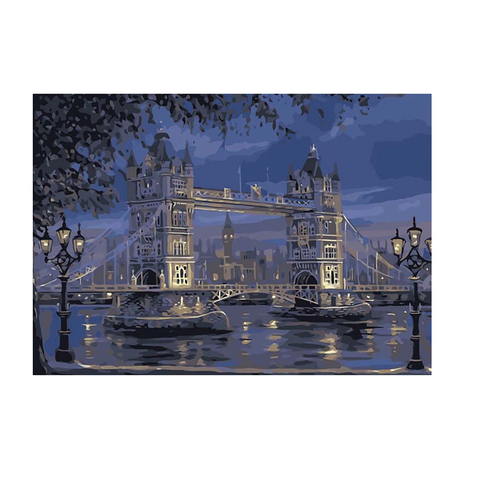 London Bridge Oil Painting Kit Paint By Number Kit Custom Etsy