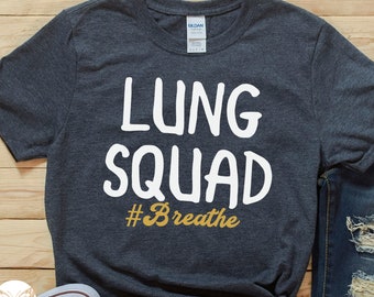 Lung Squad T-shirt, RT-shirt, ademhalingstherapie, longartsenhemd, RT-geschenken, longshirt, RT-shirts, ademhalingsleven