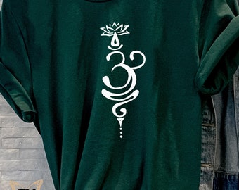 Respire o símbolo de lótus camiseta yoga camiseta unissex motivacional camisa inspiradora meditação