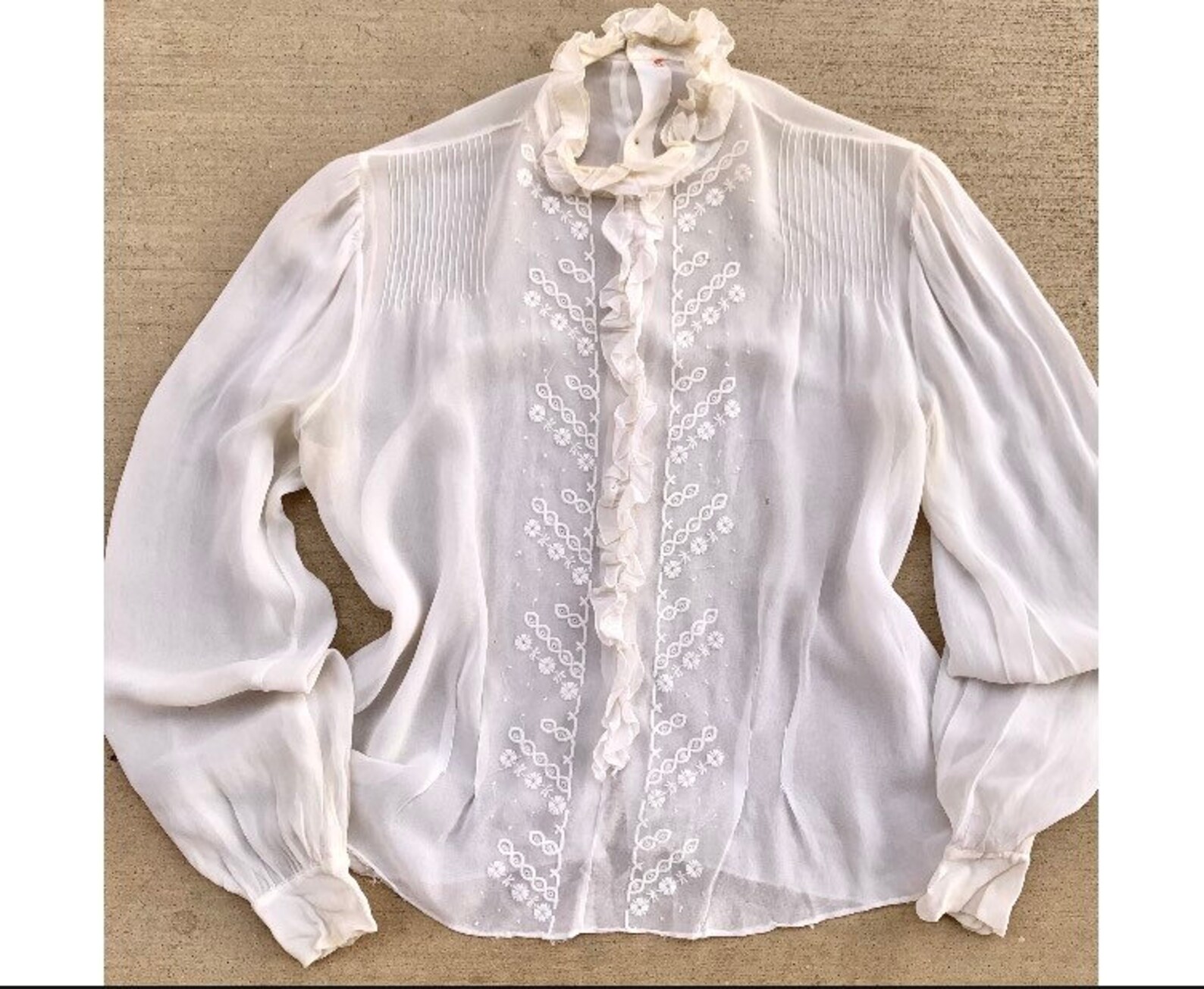 white gauze blouse ladies
