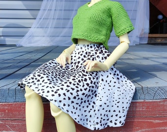 BJD doll,Smart doll, Dollfie Dream clothing ,Green handmande  knitted sweater   BJD 1/3,sd 13 doll, Smart Doll  ( 60 cm doll)