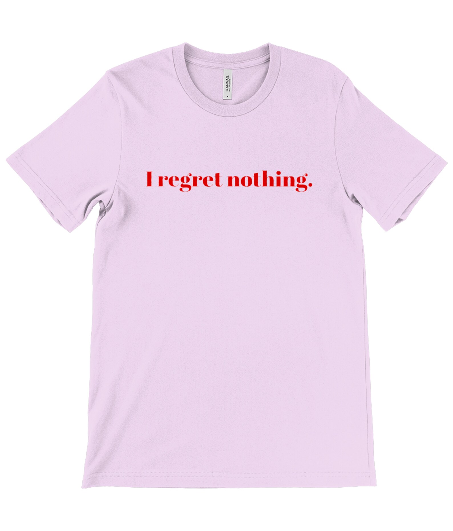 I Regret Nothing Slogan T-shirt Unisex Tee Ironic | Etsy