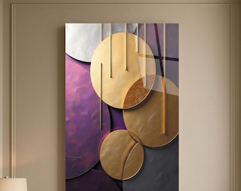 Tempered Glass Wall Art | Modern Geometric Art Print