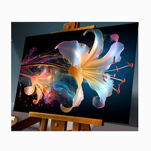 Tempered Glass Wall Art-Flower Glass Wall Decor-Glass Home Decor-Glass Printing-Floral Wall Art Gifts for her-Flower Stained Wall Art