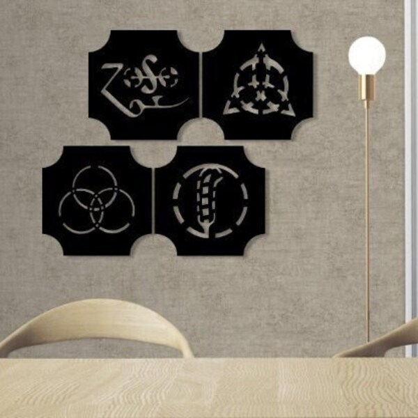 Led Zeppelin Symbols Etsy