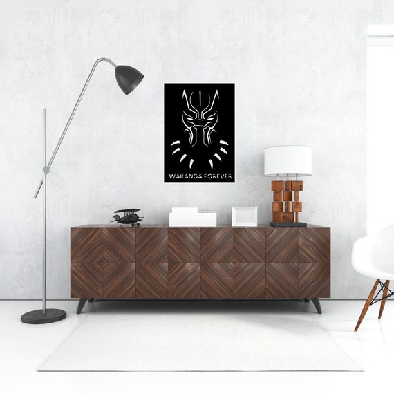 Black Panther Metal Wall Art Metal Wall Decor Housewarming Etsy UK