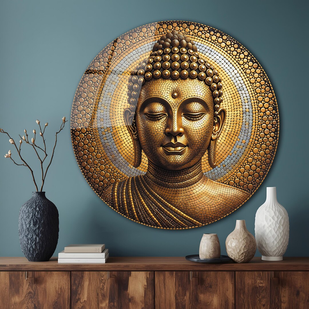 Tempered Glass Buddha Wall Art | Hindu Home Decor - Etsy