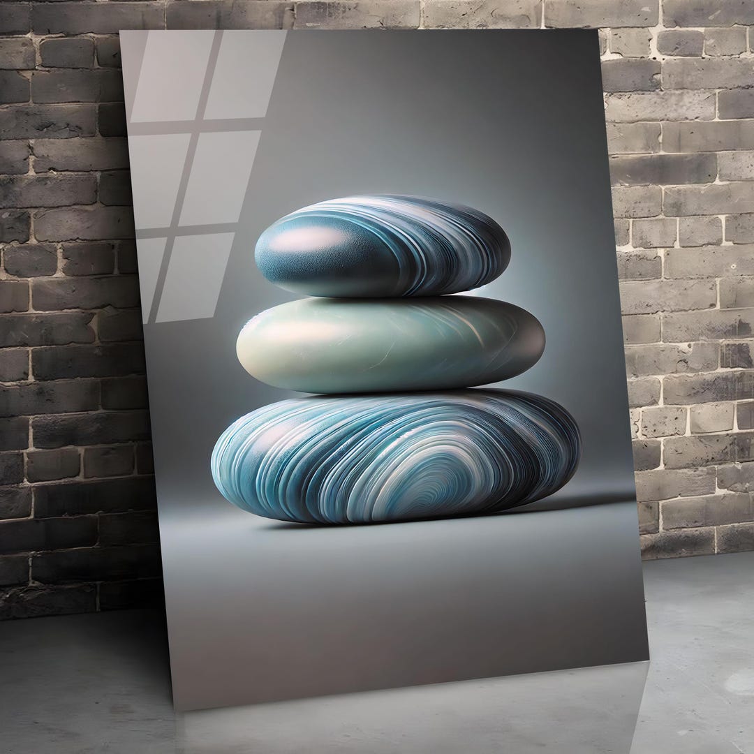 Zen Spa Stones Tempered Glass Wall Art, Beach Decor - Etsy
