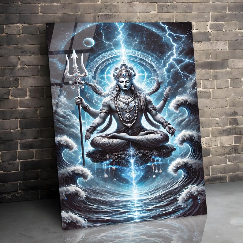 Lord Shiva Tempered Glass Wall Art, Hindu God Decor - Etsy