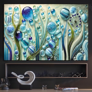 Modern glass wal art, Glass Summer flowers, Contemporary art, Glass panel, Tempered glass, office wall art, glass flowers, glass wall decor