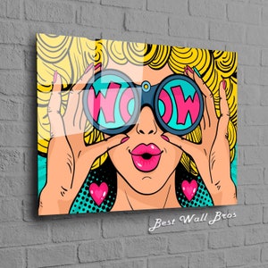 Pop Art Wall Art, Comic Pop Art, Woman WOW, Omg Shock Comic Style ...