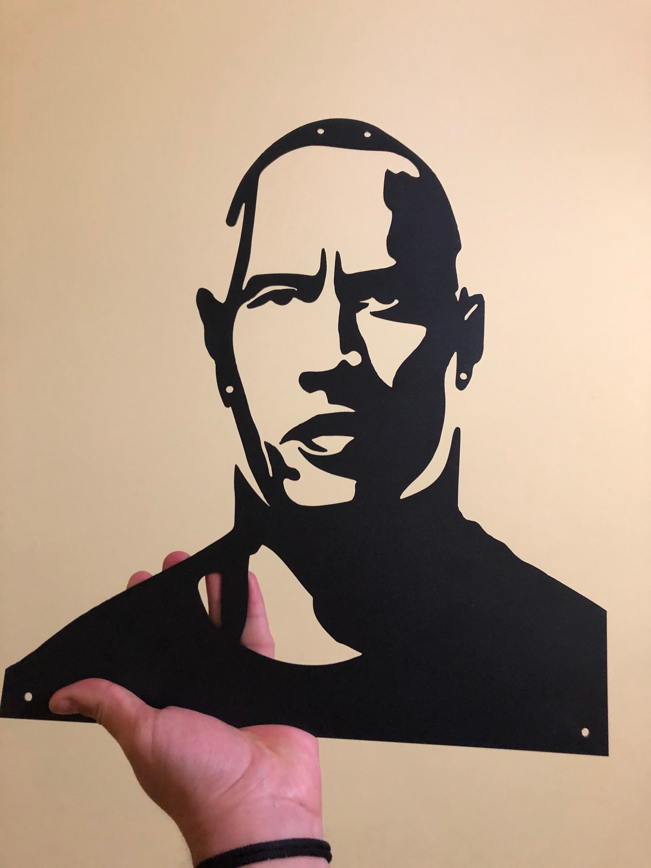 The Rock Metal Wall Art Metal Wall Decor Metal Wall Art Etsy