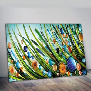 Modern glass wal art, Glass Summer flowers, Contemporary art, Glass panel, Tempered glass, office wall art, glass flowers, glass wall decor