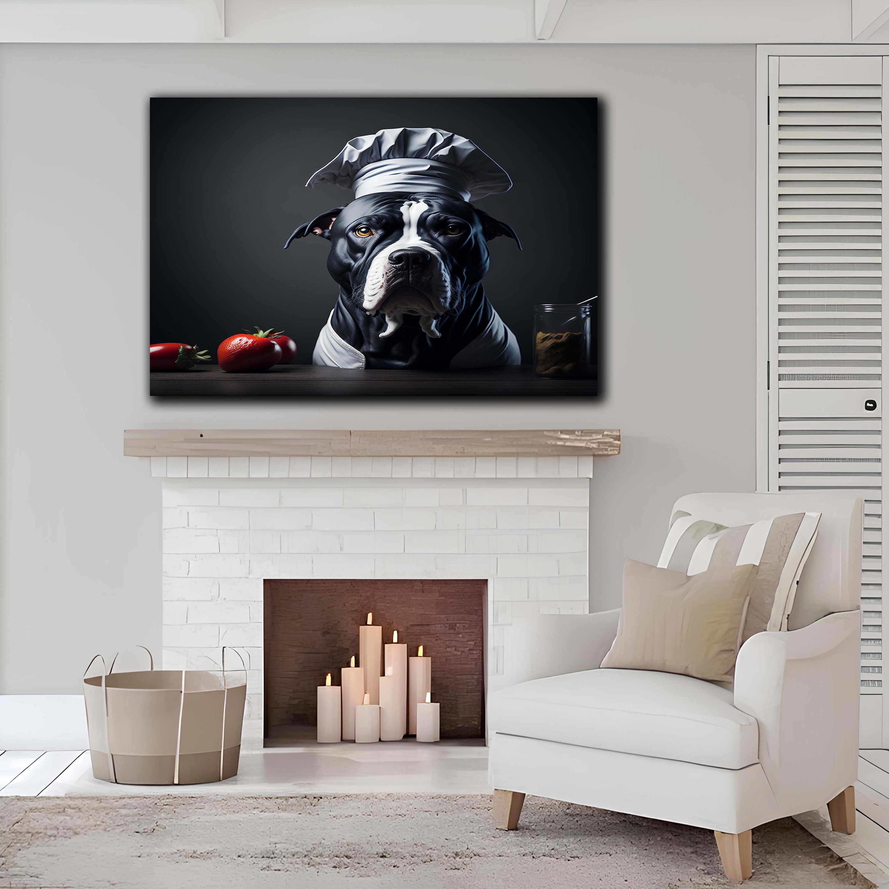 Glass Stove Top Cooker Pitbull Dog Kitchen Wall Decor for Gas Etsy