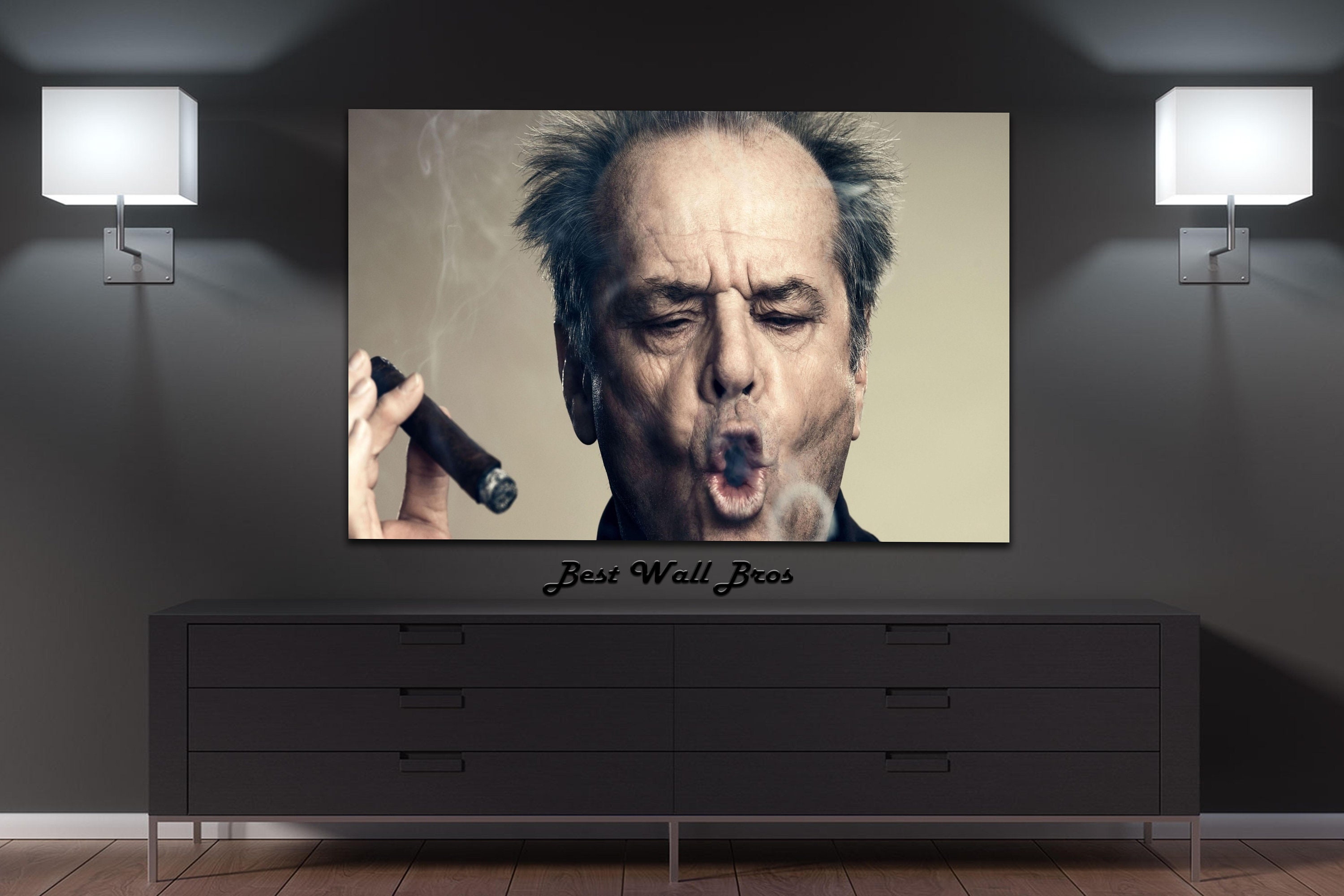 Jack Nicholson Glass or Canvas Jack Nicholson Poster Jack Etsy