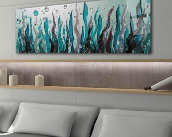 Gehard glas bloem kunst aan de muur, modern glazen paneel decor
