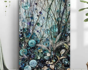 Bloemenmuurkunst van gehard glas, modern kantoordecor